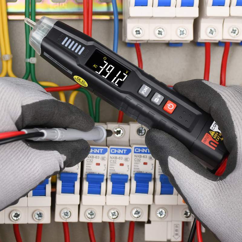 华博HT121智能笔式万用表HT122自动量程电表便携用表智能防烧英文