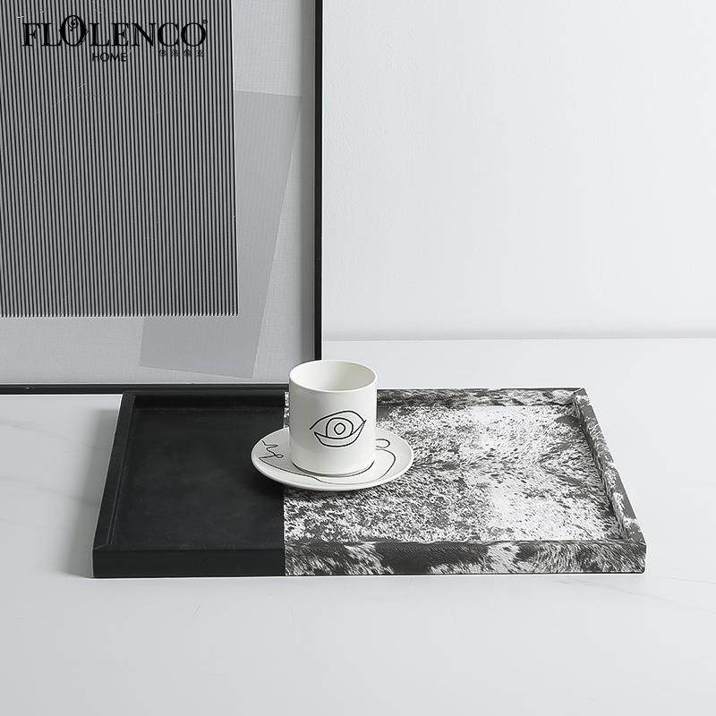 意式极简高级感拼色毛皮纹托盘样板房酒店茶几摆台收纳盘软装摆件,畜牧/养殖物资,畜牧/养殖器械,淘宝优惠券,粉丝福利购,淘宝优惠卷