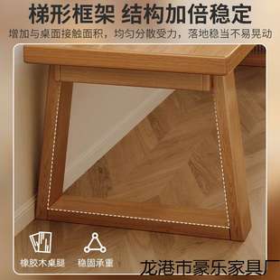 书桌学生家用双人电脑桌实木腿桌子简易办公桌长工作台大板桌餐桌