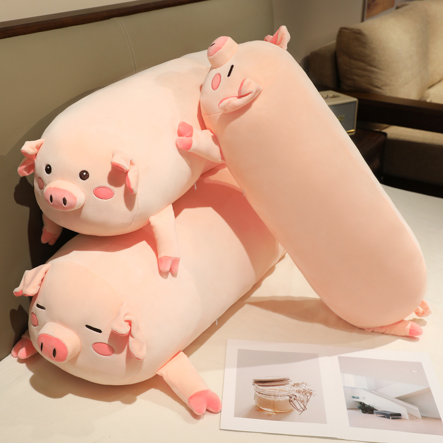 肉嘟嘟长条猪猪抱枕女生睡觉夹腿