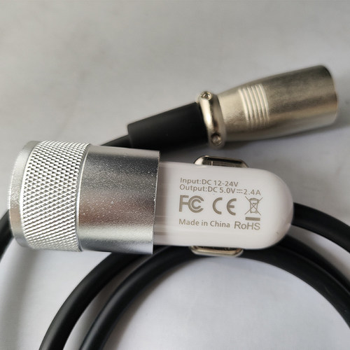 24V专用充电转接头一拖二闪充头电动轮椅配件大全USB口充电插头车