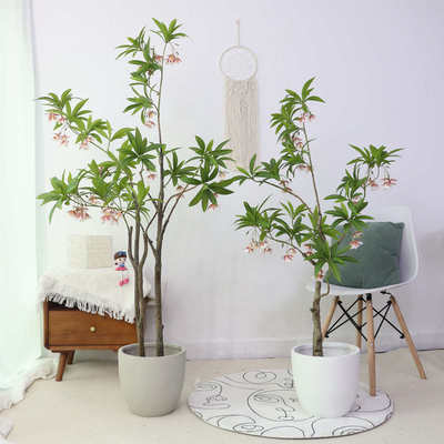 仿真绿植水石榕花树客厅落地橱窗装饰造景花艺摆件仿生假花绿植