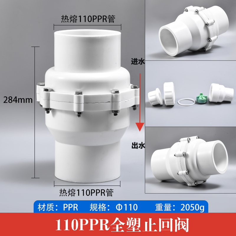 2025ppr活接止逆阀防倒流ppr止回阀热熔水管进回水V卫浴配件单向