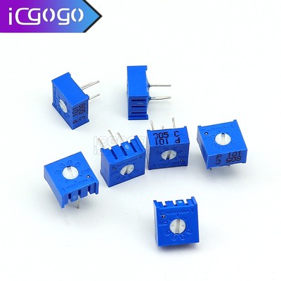 3386P单圈精密电位器可调电阻 100R500R 1K2K5K10K20K50K100K500K