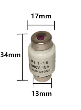RL1-1b5熔断器 螺旋式陶瓷保险丝管 2A 3A 4A 5A 6A 10A 15A 380V