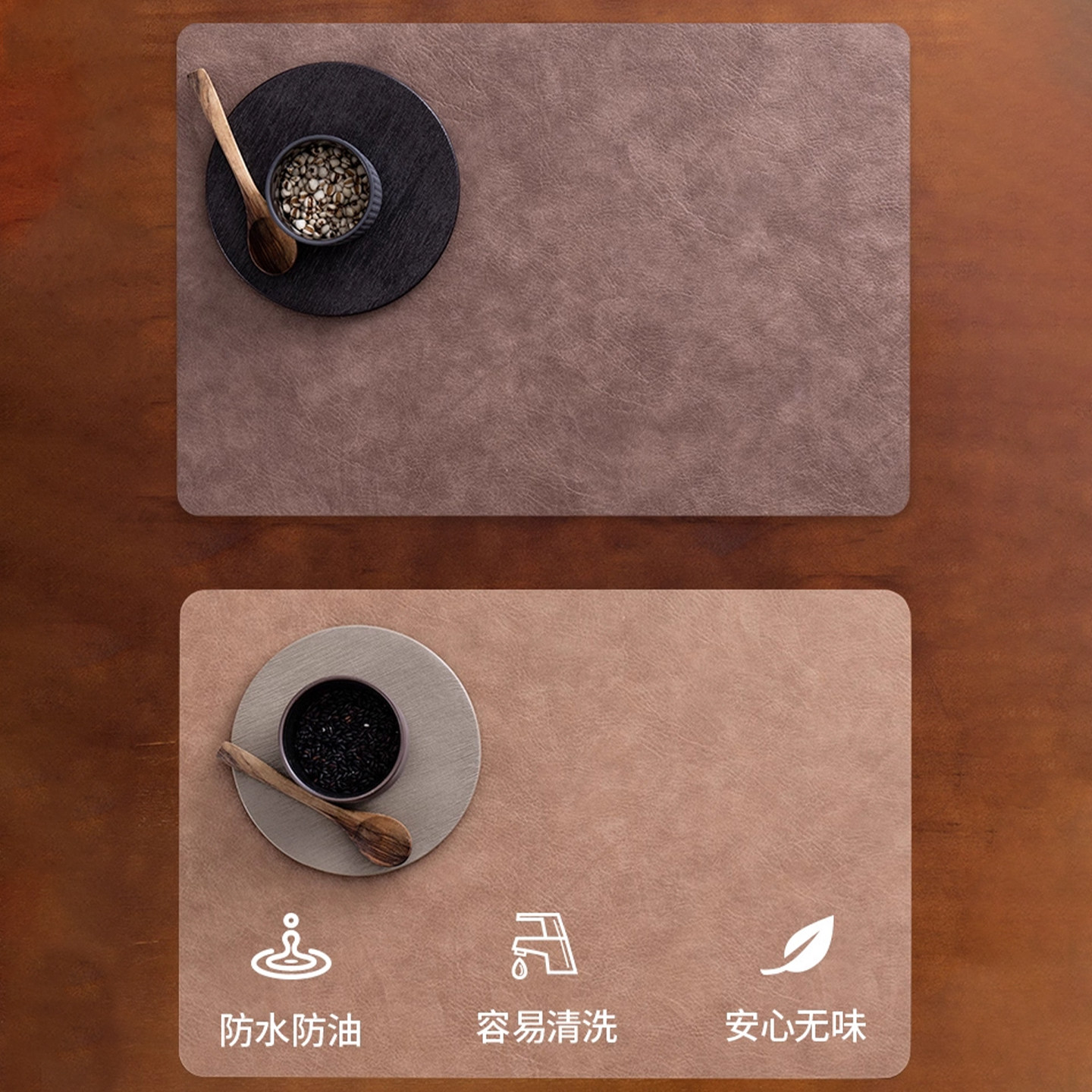 轻奢风餐垫防水防油免洗桌布小块桌垫咖啡机桌面垫餐桌防烫隔热垫