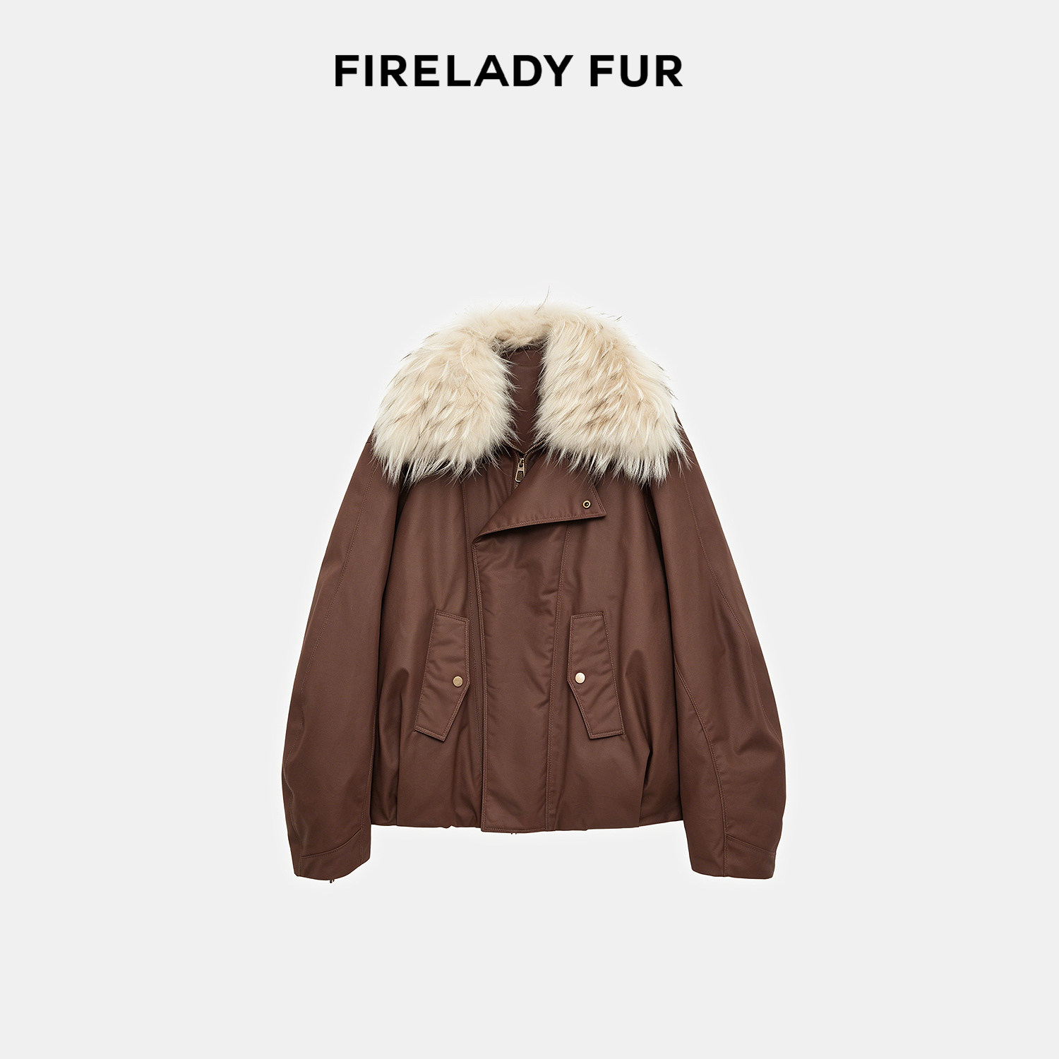 【CHIC PARKA】付智恩 新锐姿态 可拆卸毛领90鹅绒羽绒皮草派克服