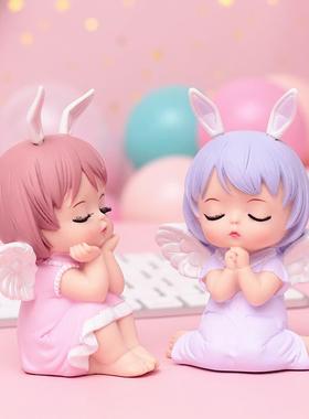 网红可爱安妮宝贝烘焙蛋糕装饰摆件卡通玩具天使儿童生日蛋糕摆件