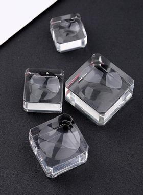 方形水晶球底座玻璃展示架家居办公装饰品底托摆件透明