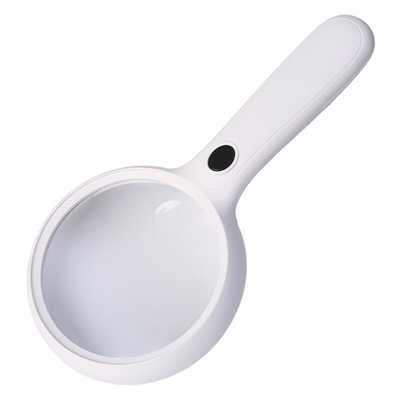 大镜面2倍6倍14个LED环形灯高清阅读鉴定古玩两用手持光学放大镜