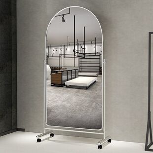 服装店可移动试衣镜家用全身落地镜网红卧室显瘦美颜直播间穿衣镜