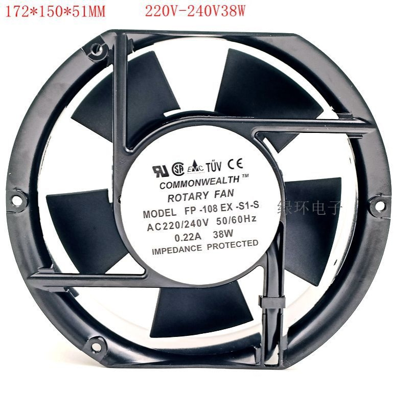 台湾17251  FP-108-S1-B /S220V-380V 0.22A38W 电机柜轴流风机