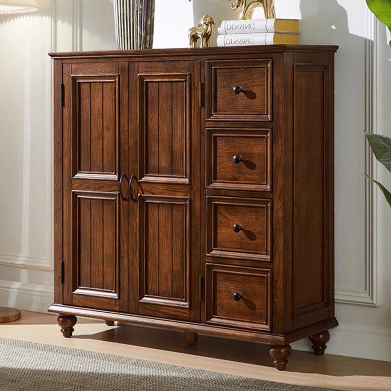 瑞福祥美式实木六斗柜卧室储物柜子主卧多功能收纳带门衣柜H273