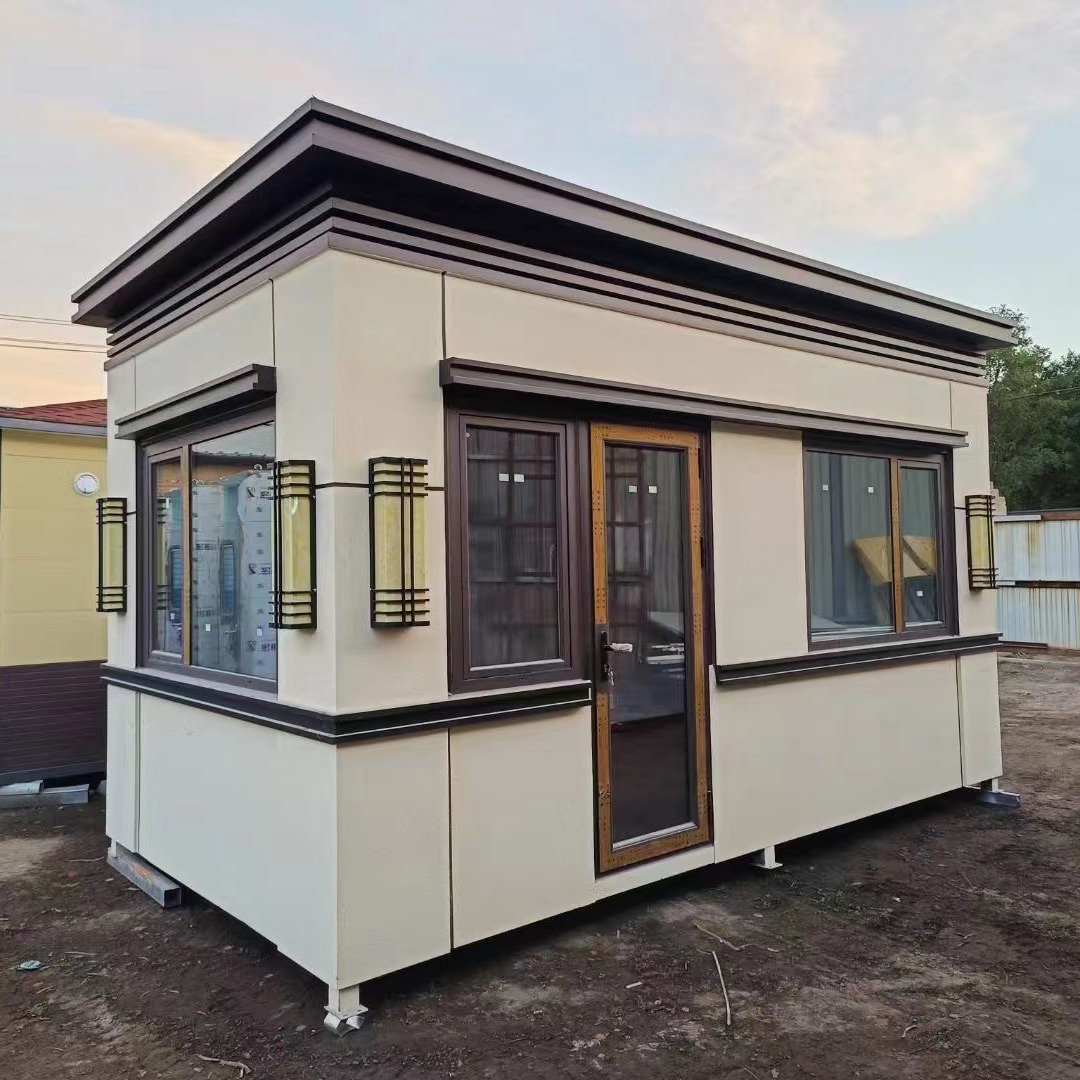 郑州亿尔高档真石漆岗亭保安亭户外收费亭小区值班室治安门卫屋厂