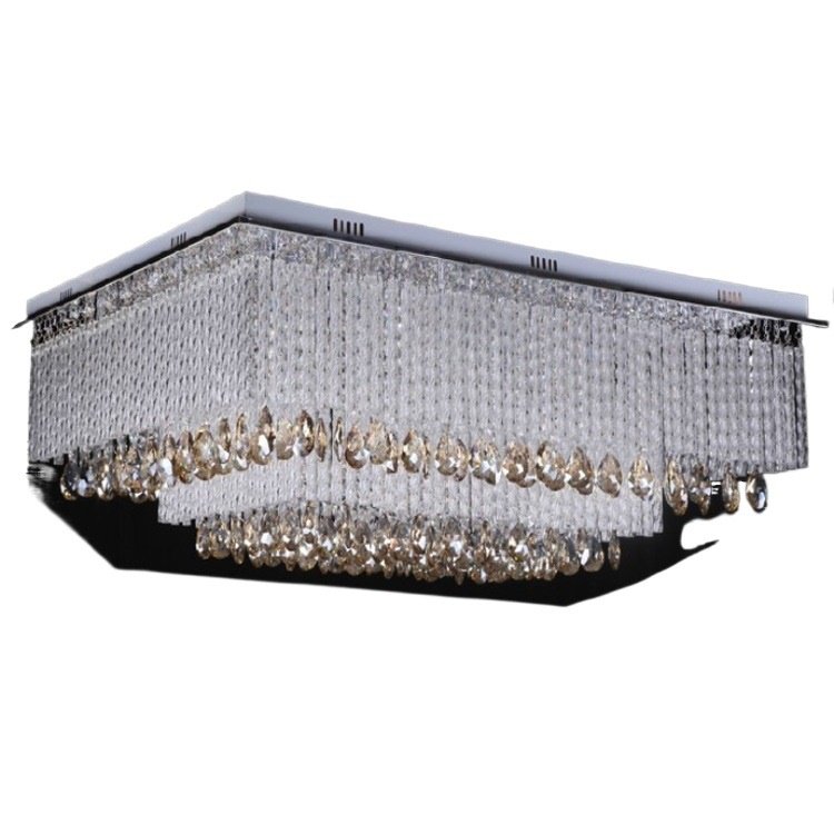 现代客厅灯超亮长方形大气灯具水晶灯LEDLed吸顶灯欧式省电