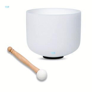 Quartz Crystal Singing Bowl 8 Inch White For Mindfulness