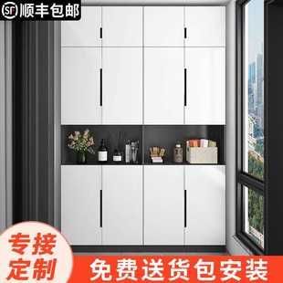 阳台储物柜靠墙一体置物架飘窗收纳柜子防晒大容量杂物柜立柜