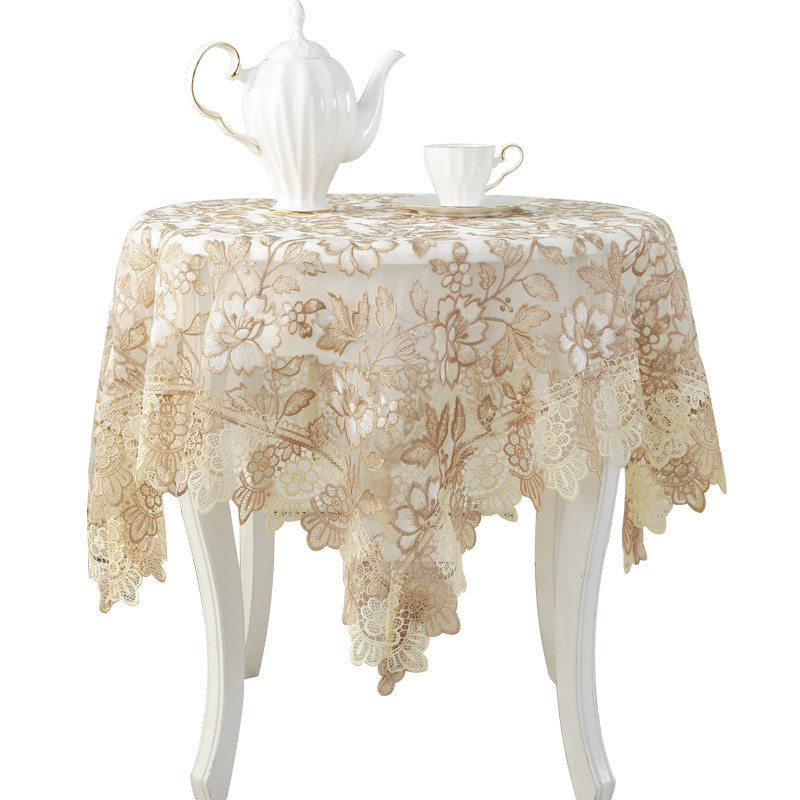 欧式桌布蕾丝纱餐桌布茶几布艺盖巾圆桌布台布电视柜巾定做,居家布艺,桌布,淘宝优惠券,粉丝福利购,淘宝优惠卷