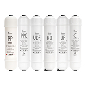 净水器滤芯通用五级套装 快接一体过滤器PP棉阻垢活性炭 10寸韩式