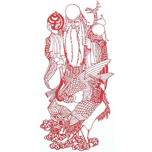 剪纸手工中国风寿星挂画爷爷奶奶父亲老人生日祝寿装饰场景布置