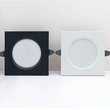 led单头双头长方形筒灯网格吊顶专用嵌入式过道天花格栅斗胆射灯