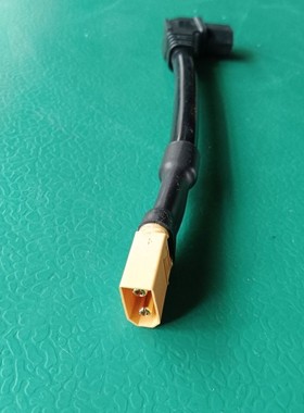 6平方电动车品字插头弯头转xt90安德森qs8-s加粗耐高温电源转换线