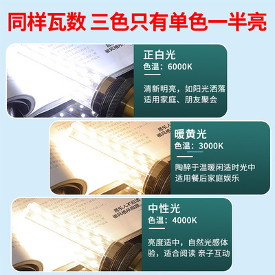 led灯泡E14 E27大小螺旋口室内玉米灯三色变光节能灯泡酒店工程款