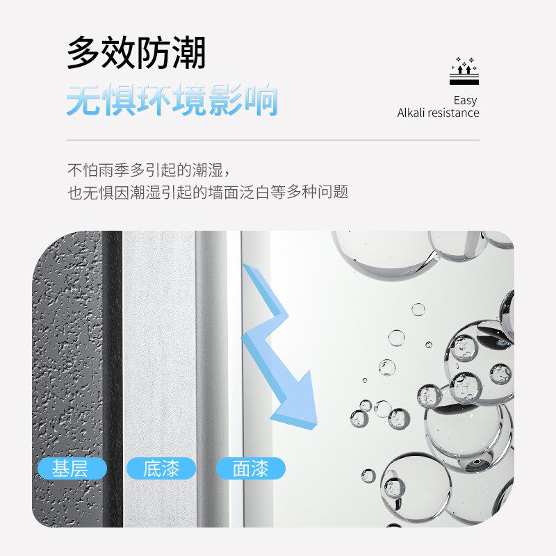 德爱威防潮抗碱3合1乳胶漆室内家用环保自刷涂料内墙面漆水性油漆