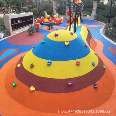 厂家直供室外游乐场运动场地胶橡胶跑道epdm橡胶彩色颗粒地面材料