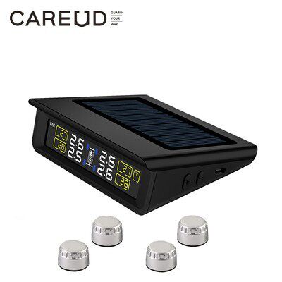 CAREUD凯佑 太阳能汽车胎压监测器T86外置 内置TPMS无线高精度通