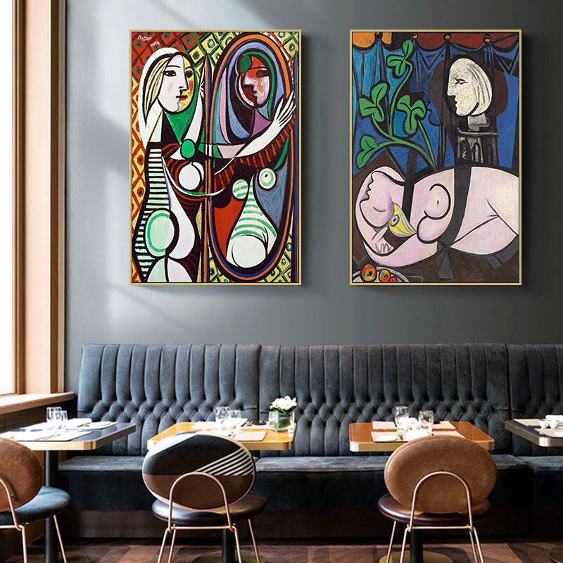 毕卡索抽象装饰画办公室饭厅世界名画壁画服装店艺术仿油画挂画