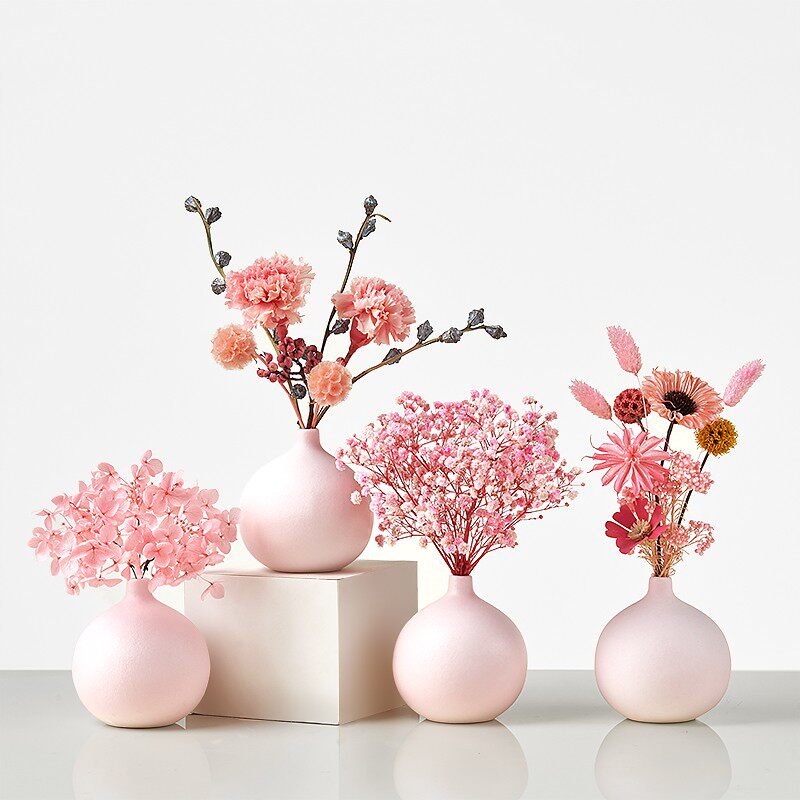 干花装饰桌子摆件干花花束家居摆设永生花花束小束真花瓶迷你北欧
