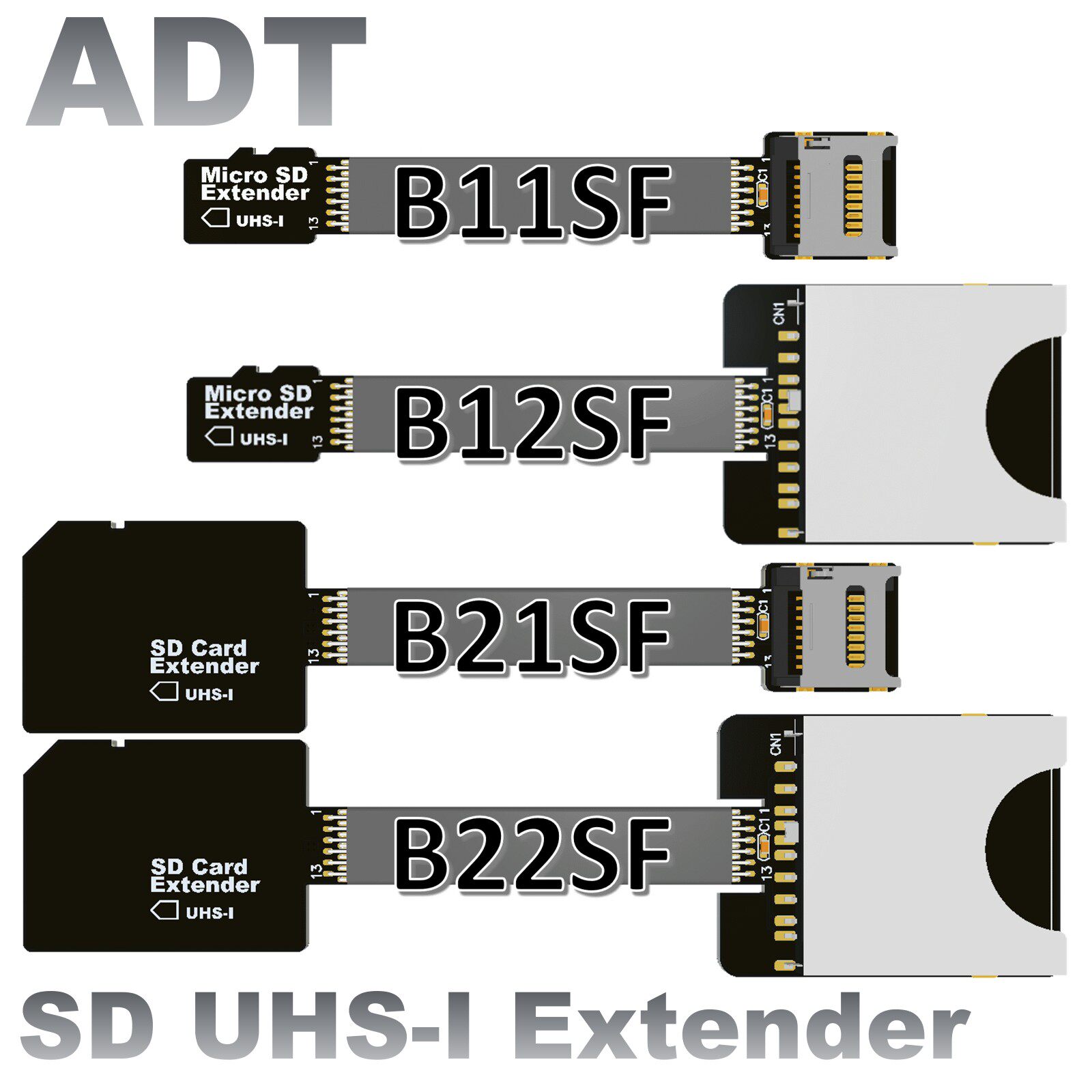 ADT MicroSD TF延长线 支持SDHC SDXC UHS-I全速 非FPC读卡测试线