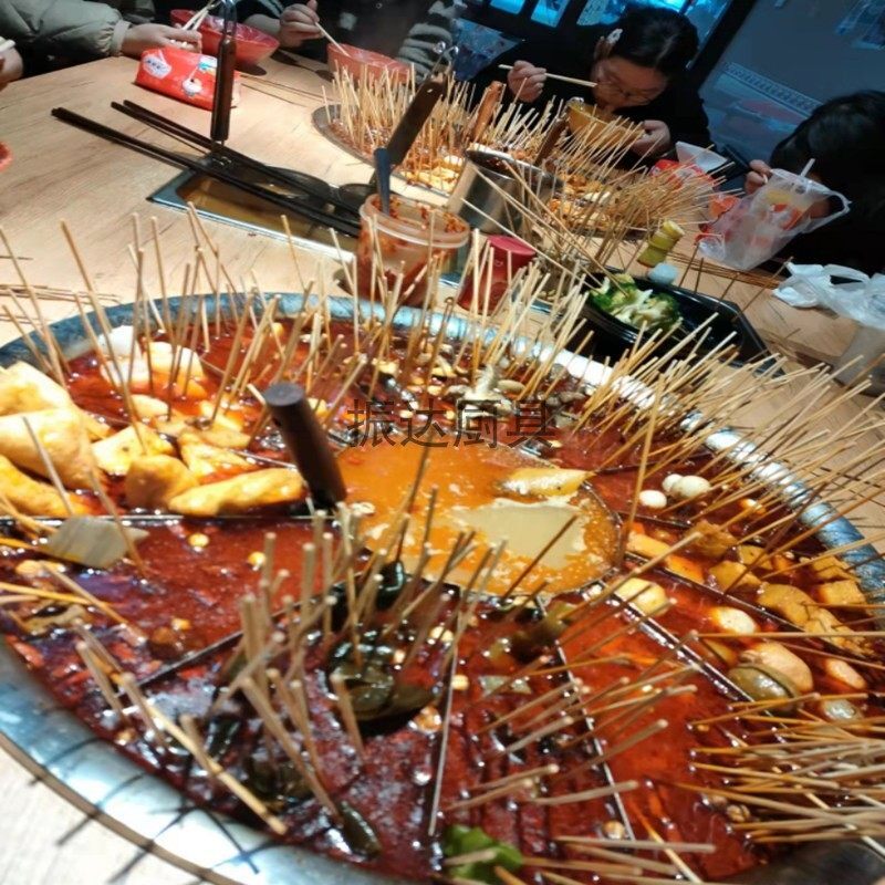 串串盆隔板摆摊分格鸳鸯火锅盆关东煮商用锅九宫多格麻辣烫专用锅
