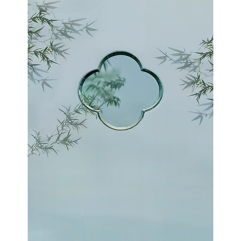 青绿竹子窗户背景布中式古装旗袍婚纱影楼摄影直播背景墙数码喷绘