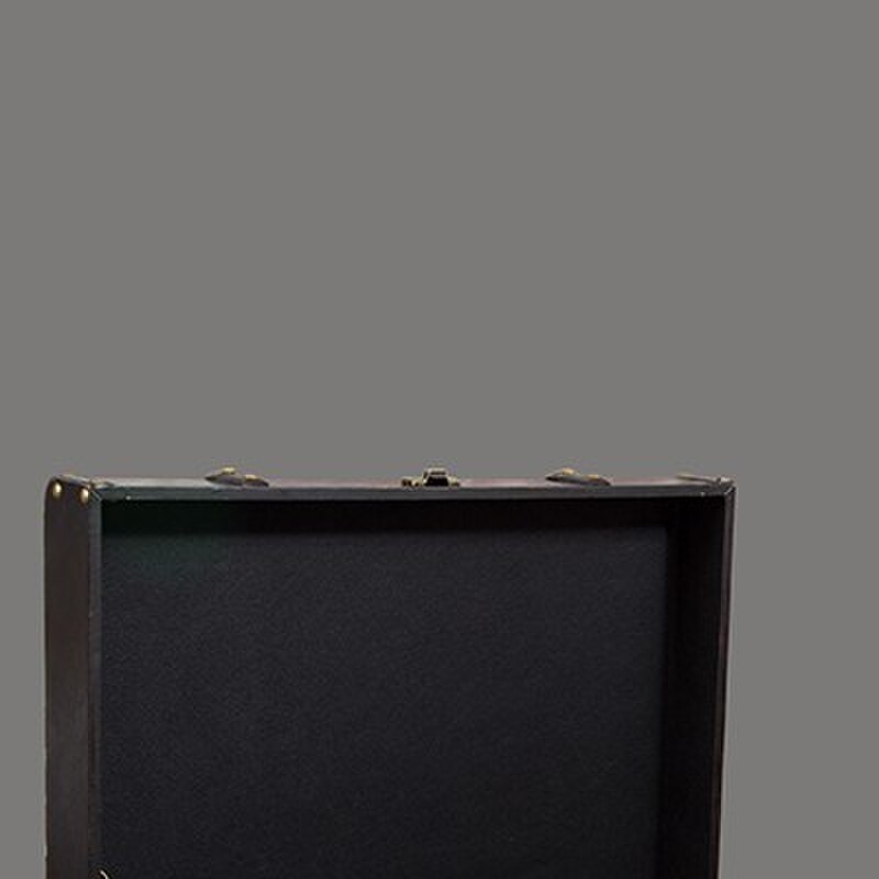 复古皮箱实木箱子带锁家用百宝箱玩具证书收纳箱木质藏宝箱木盒子