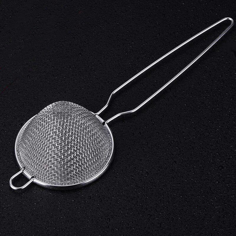 金质酒具细腻型日式调酒师专用三角双层调酒奶茶过滤网勺滤冰器具