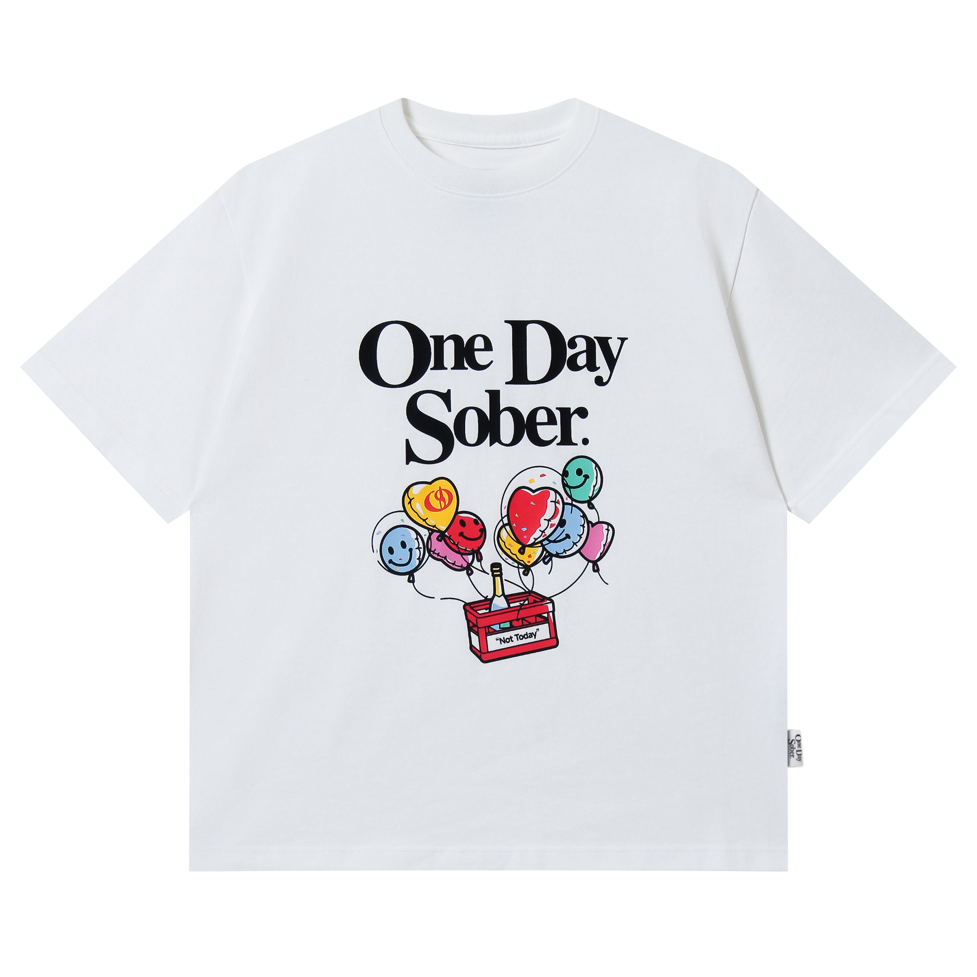 OneDaySober印花纯棉夏季短袖