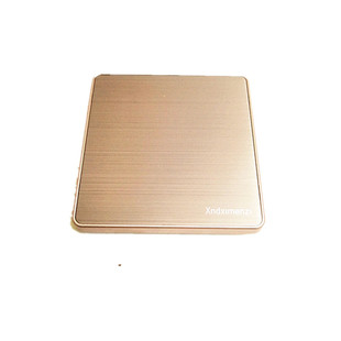 通用86型304不锈钢亮光金色金属面板暗装底盒装饰盖板线盒保护盖