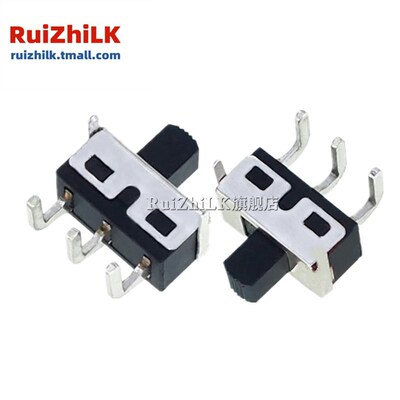 SS12D10G5柄高5MM 1P2T立式2档3脚 直脚/弯脚SS12D06/11拨动开关