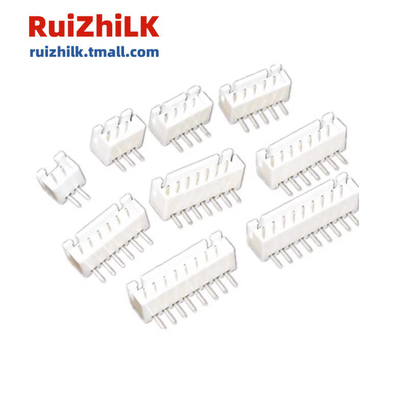 弯针XH2.54 白色接线端子 2P/3P/4P/5P/6P/7P/8P/10-12P 针座 2AW