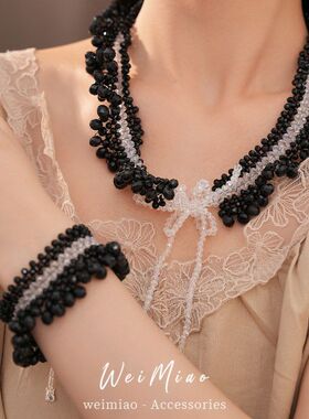 串珠跨境花边欧美新款抽拉式饰品