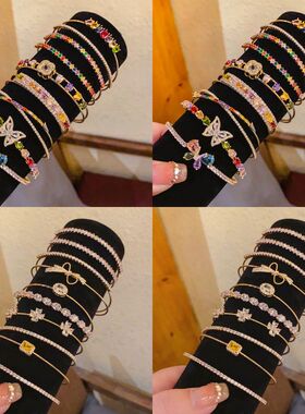 锆石卡扣百搭简约女手环手镯手饰