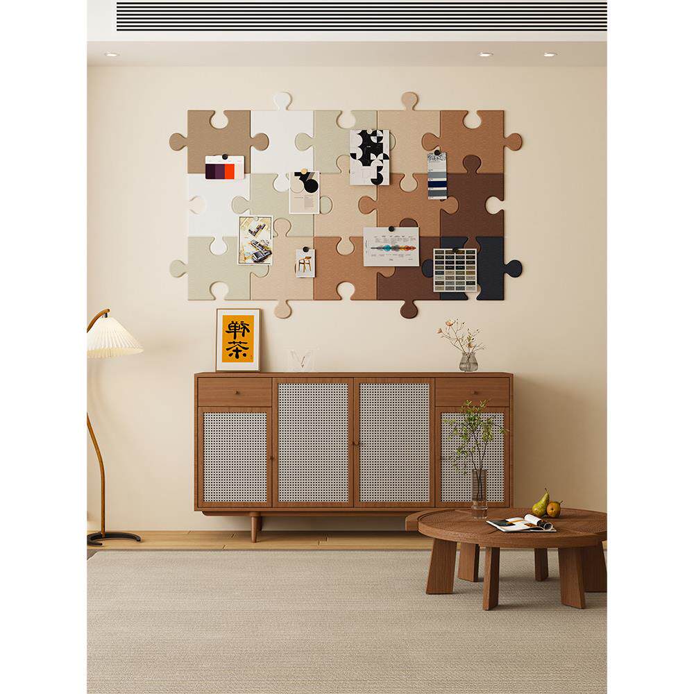 拼图毛毡墙贴照片墙背景板墙面装饰留言板相片展示主题墙软木墙板