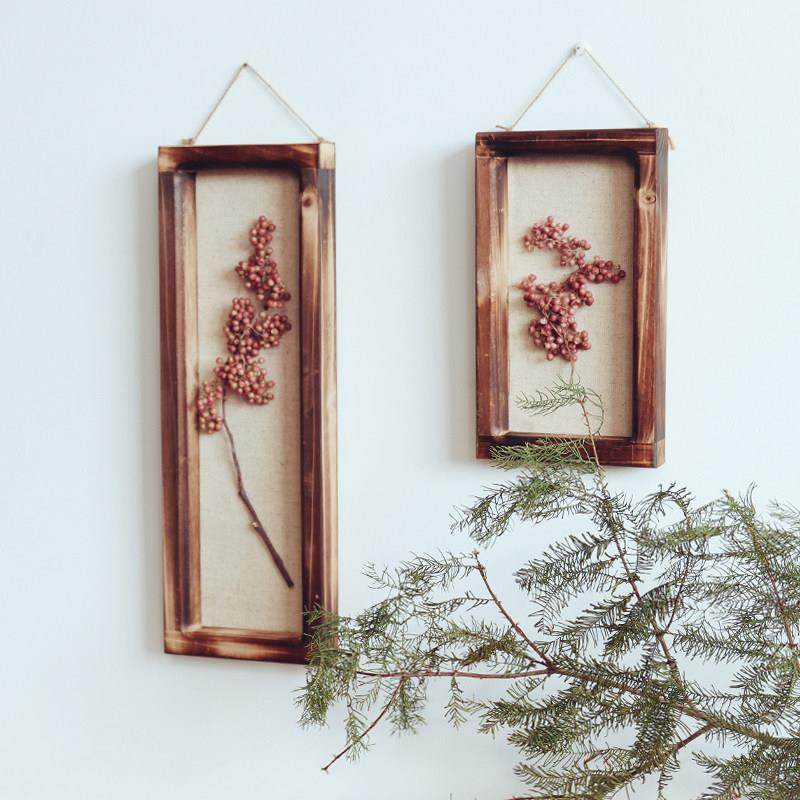 WULIHOME 干花标本装饰画框红豆浆果昆虫植物实木壁挂墙面装饰,家居饰品,标本类装饰画,淘宝优惠券,粉丝福利购,淘宝优惠卷