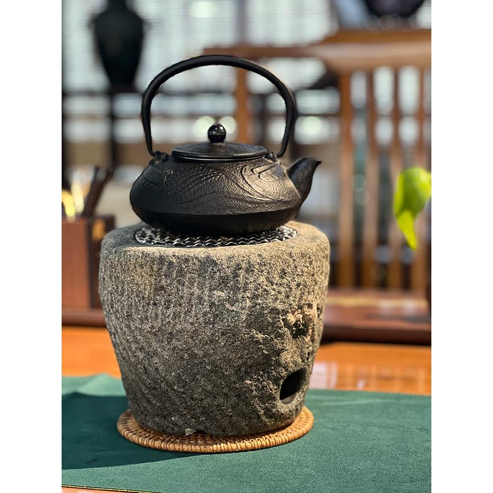 网红围炉煮茶小火炉烧烤炭炉室内取暖烤茶套装户外石头烤肉烤火盆