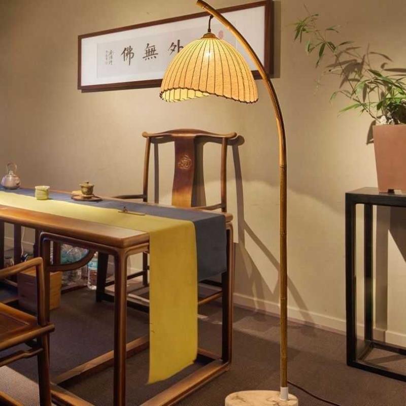 侘寂风落地灯客厅覆古禅意民宿书房茶卧室古风房间装饰立式阅读灯
