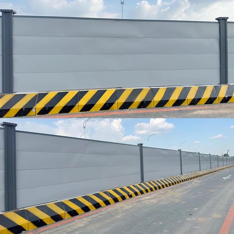 广州A款钢结构围挡施工挡板防风建筑铁板装配式围栏安全隔离护栏