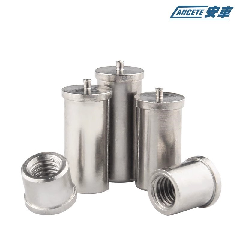 铜镀锡焊点铜柱PCB定位柱带焊针铜螺柱贴片螺母焊接固定柱M2.5 M3