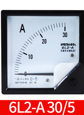 6L2型指针式交流电流表频率表50HZ直通30A三相功率因素表380v电压